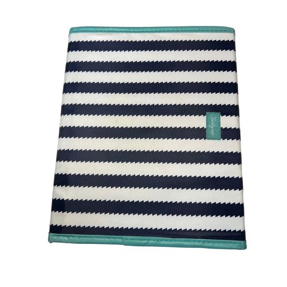 Thirty One Fold it Up Organizer Navy Wave Paper Notebook Holder Stationery - Picture 7 of 9